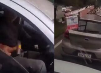 Motorista impede ambulância e ameaça socorrista na Avenida do Turismo em Manaus