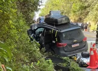 Corpo fica preso às ferragens após acidente grave na BR-174