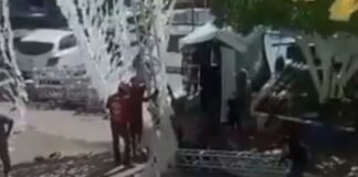 Homem morre eletrocutado durante montagem de Rua da Copa no interior do Amazonas