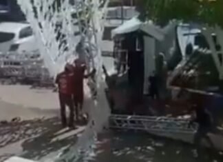 Homem morre eletrocutado durante montagem de Rua da Copa no interior do Amazonas