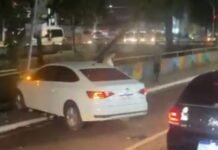 Acidente derruba radar e provoca congestionamento na Avenida Brasil em Manaus