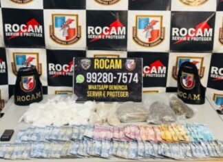 Rocam apreende drogas e mais de R$ 1,8 mil durante ação na Cidade de Deus em Manaus