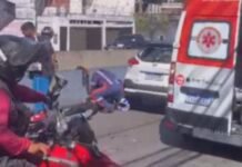 Motociclista fica ferido após bater na traseira de carro na Avenida Darcy Vargas em Manaus