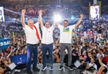 Cidade lança candidatura com Arena lotada e recado à oposição: “Vou responder com trabalho”