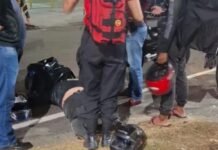 Motociclista de aplicativo fica ferido após ser atingido por carro em Manaus
