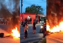 Moradores protestam contra falta de água no Jardim Mauá em Manaus